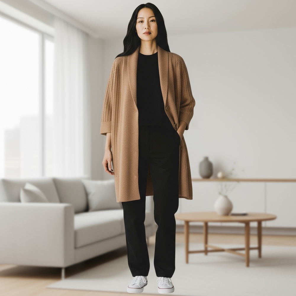 Anne Klein Tan Knit Jacket